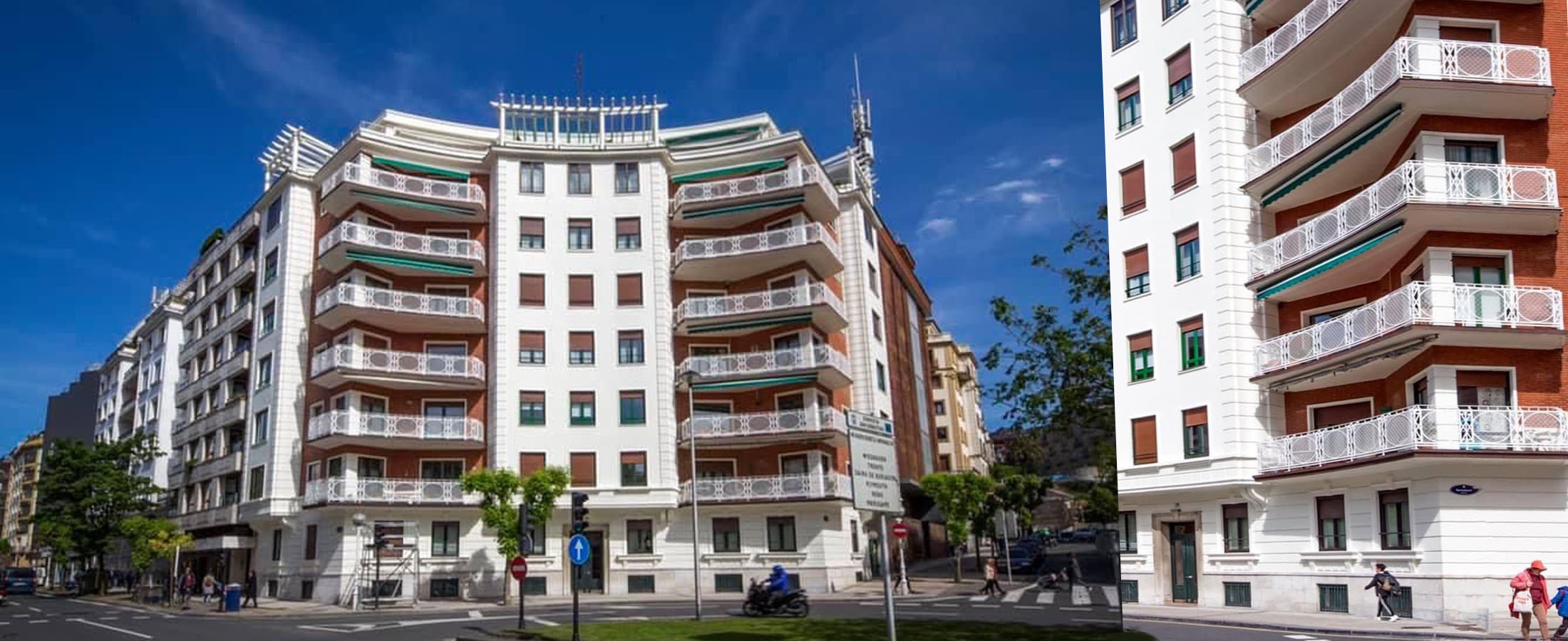 Rehabilitación de edificios en Sevilla, trabajo de pintura y reparación de fisuras.